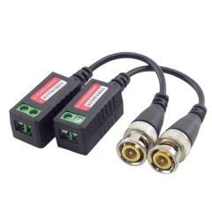 TRANSMISOR DE VÍDEO BALUN BNC CCTV COAXIAL 2 UNIDADES