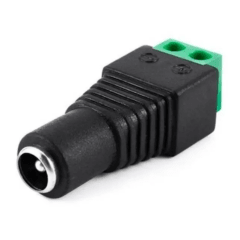CONECTOR DC HEMBRA PARA CAMARAS 2.5 X 5.5 mm.