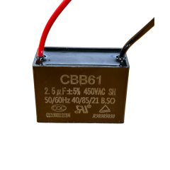 Condensador Universal Cbb61 450 vac  2.5 MICRO FARADIOS