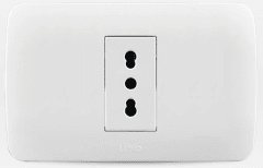 ENCHUFE EMBUTIDO SIMPLE 10 A-16 A BLANCO LEXO