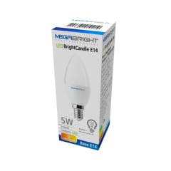 Ampolleta Led tipo Vela Bright Candle 5w Luz Cálida Color 3000k E-14