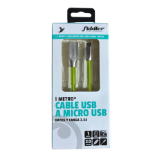 CABLE MICRO USB FIDDLER VERDE