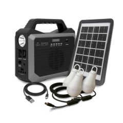 KIT EMERGENCIA CAMPING SOLAR RADIO BT LINTERNA USB 10.000MAH