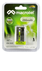 BATERIA RECARGABLE 9 V MACROTEL 800 CICLOS