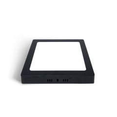 Panel LED Sobrepuesto Cuadrado 18W 3000K Negro Hulux