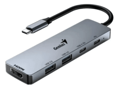 HUB GENIUS 5 EN 1 USB-A + USB-C + HDMI 4K UH-500-GR