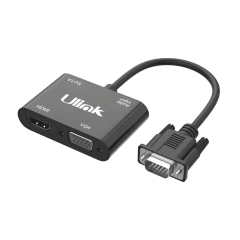 ADAPTADOR CONVERSIR VGA A HDMI/VGA CON AUDIO ULINK CV2500HV