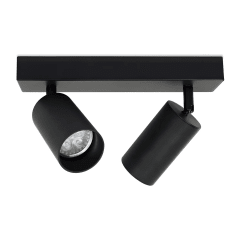 APLIQUÉ BARRA DOBLE GU10 NEGRO 28CM KONNERGIE