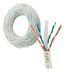 CABLE DE RED CATEGORÍA 6 GRIS SIN CONECTORES