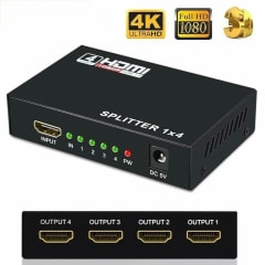 SPLITER HDMI 4 SALIDAS Y UNA ENTRADA 1080 P