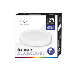 PLAFON SOBREPUESTO CIRCULAR 12 W PREMIUM LOGIC