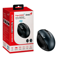 MOUSE GENIUS 8300S INALAMBRICO / VERTICAL + ERGONOMICO NEGRO