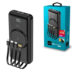 POWERBANK + CARGA INALAMBRICA PORTATIL 20.000 MAH