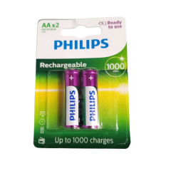 PAR PILAS RECARGABLE AA PHILIPS PRECARGADAS