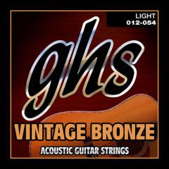 SET DE CUERDAS GUITARRA ACUSTICA GHS 85/15 Vintage Bronze Strings 12-54