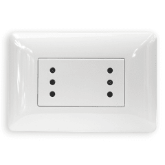 Tomacorriente o Enchufe Doble Compacto 10A 220V Blanco STANFORD