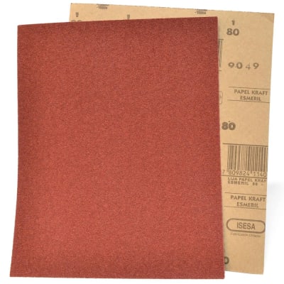 LIJA PLIEGO P/MADERA G/80 ISESA1