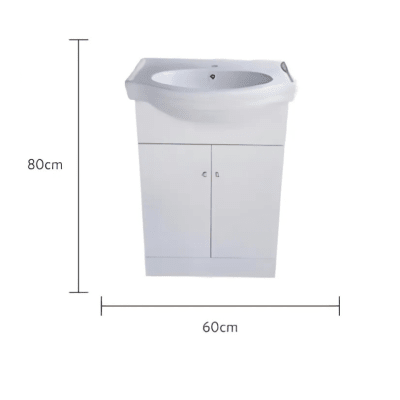 KIT MUEBLE MARIE 60 + CUBIERTA BLANCHE - BLANCO 80X601