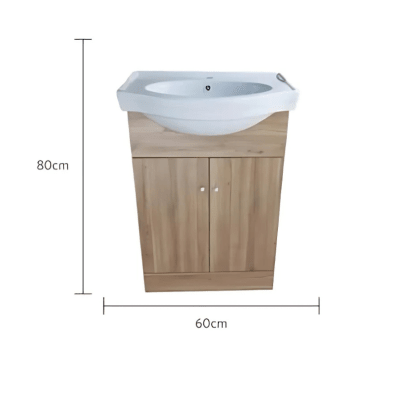 KIT MUEBLE MARIE 60 + CUBIERTA BLANCHE - RUSTICO 80X601