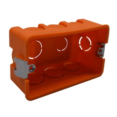 CAJA DERIVACION GRIS/NARANJ C/OREJA MET1
