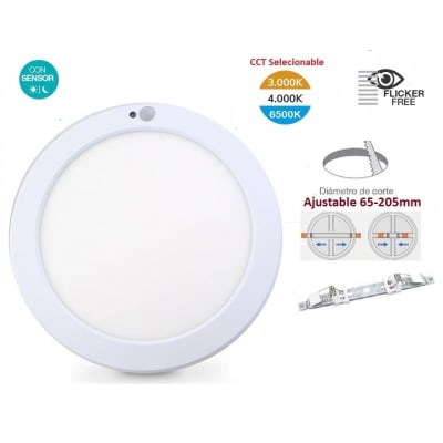 PANEL LED REDONDO AJUSTABLE 18W1