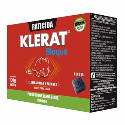 RATICIDA BLOQUE 100G  KLERAT1
