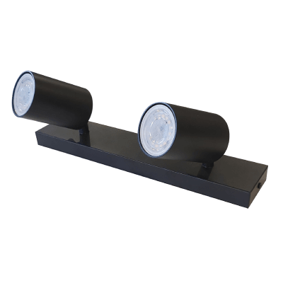 FOCO SPOT DOBLE NEGRO MATE 2XGU101