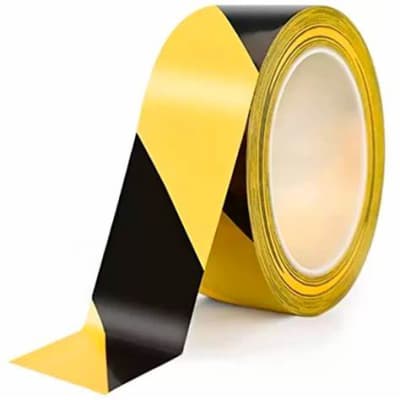 CINTA DEMARCACION 50MMX25MT AMARILLA/NEG1
