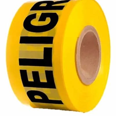 CINTA PELIGRO AMA/NEGRA 75MMX305M1