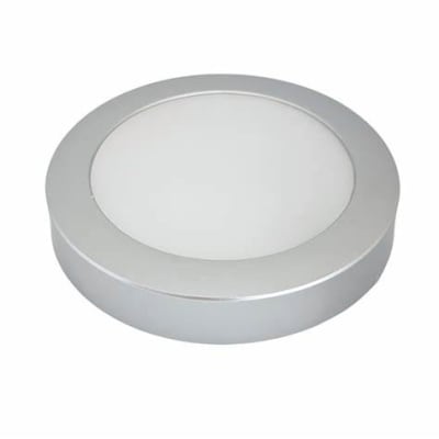 PANEL LED REDONDO PLATA 12W SOBRE1