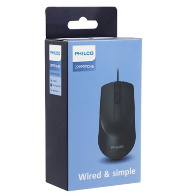 MOUSE C/CABLE 7204 NEGRO PHILCO1