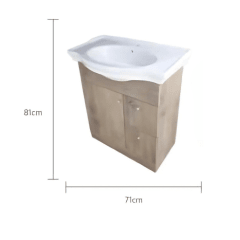 KIT MUEBLE ADELE + CUBIERTA BLANCHE 80 LENGA 81X71