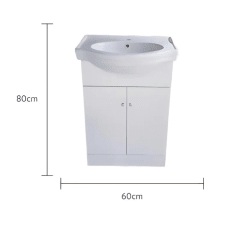 KIT MUEBLE MARIE 60 + CUBIERTA BLANCHE - BLANCO 80X60