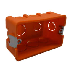 CAJA DERIVACION GRIS/NARANJ C/OREJA MET