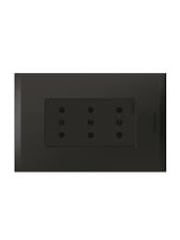 ENCHUFE EMB TRIPLE 10AM LEXO NEGRO