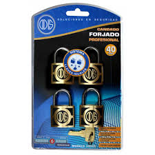 SET 4 CANDADOS 40MM C/LLAVE MAESTRA ODIS