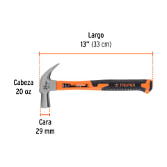 MARTILLO 29MM M/FIBRA TRUPER