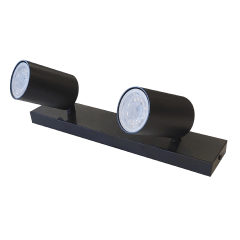 FOCO SPOT DOBLE NEGRO MATE 2XGU10
