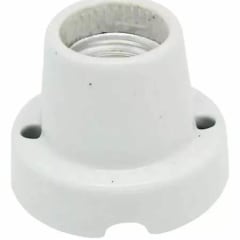 PORTA LAMPARA BASE RECTA LOZA