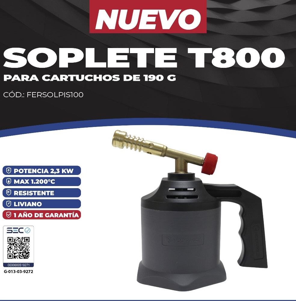 SOPLETE T800 PLASTICO NOORWICK 1