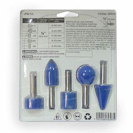 JGO 5 PIEDRAS ESMERIL JPM/5X TRUPER1