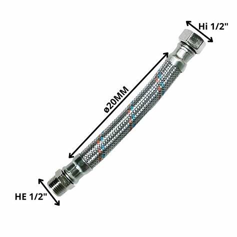 FLEXIBLE AGUA CALEFON HI HE 1/2 20CM1