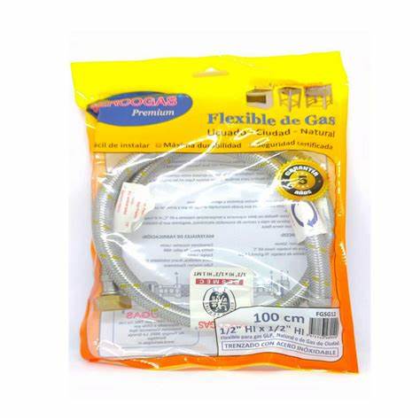 FLEXIBLE GAS 1/2 X 1/2 HI HI 1MT SERCOGAS1