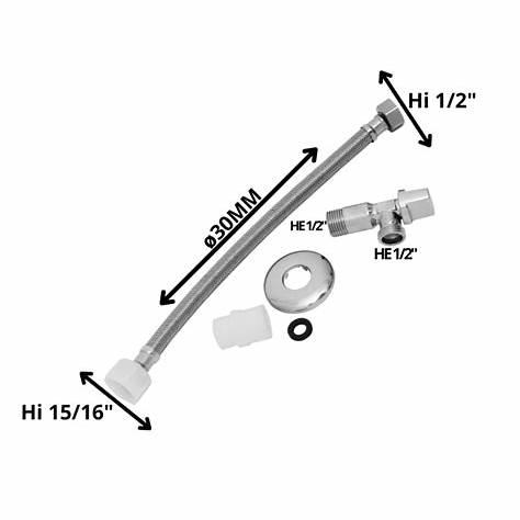 KIT LLAVE ANGULAR + FLEXIBLE 30CM2