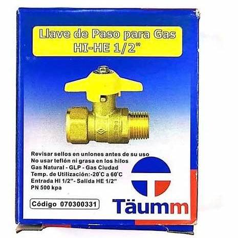 LLAVE PASO GAS 1/2 TAUMM1