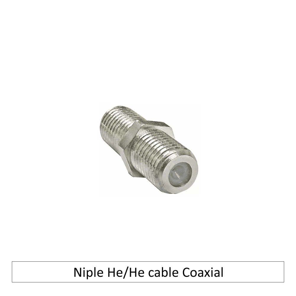 CONECTOR TV NIPLE UNION RG6 0