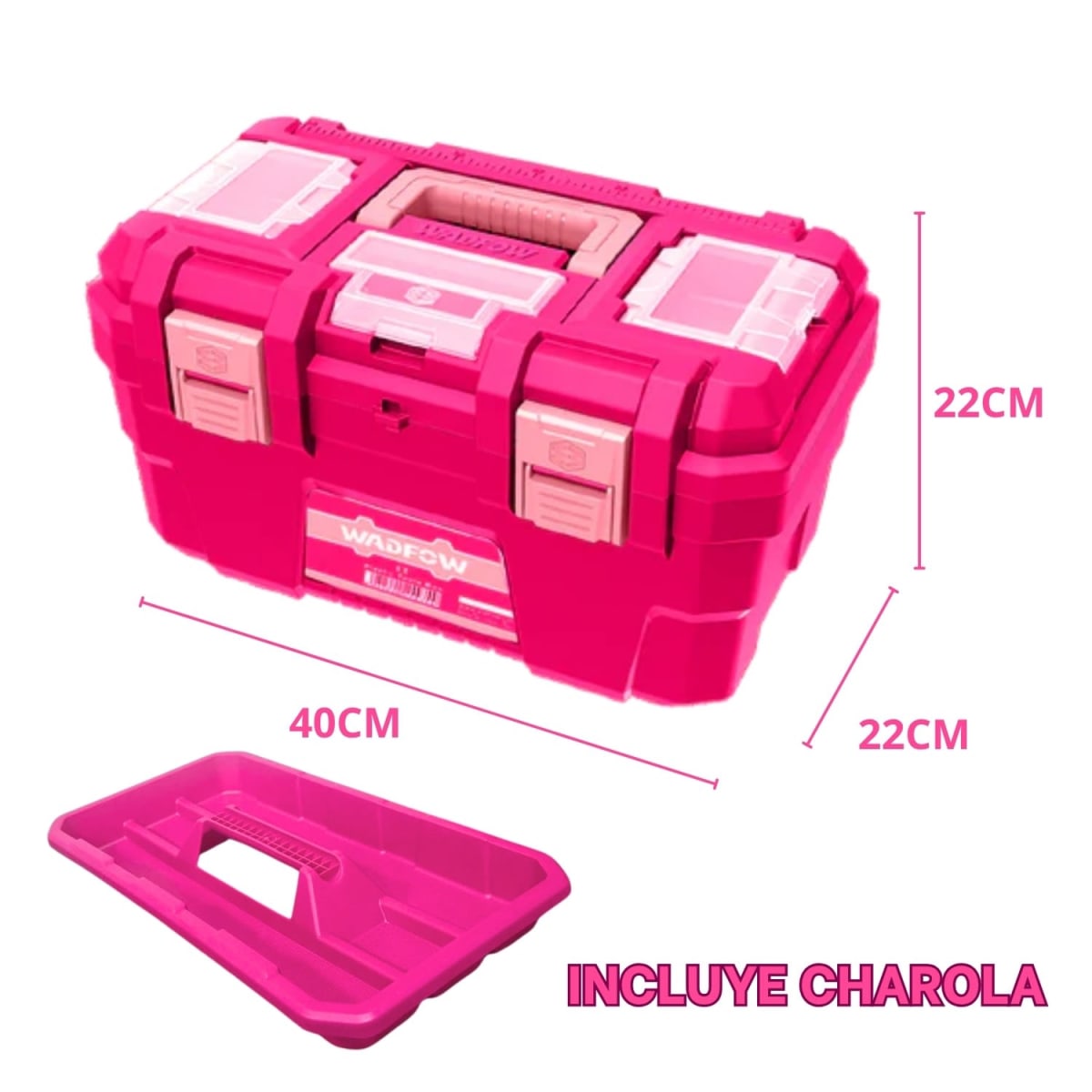 CAJA HERRAMIENTAS 89 PZAS ROSADA WADFOW WHS3B892