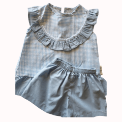 Short + Blusa vichy