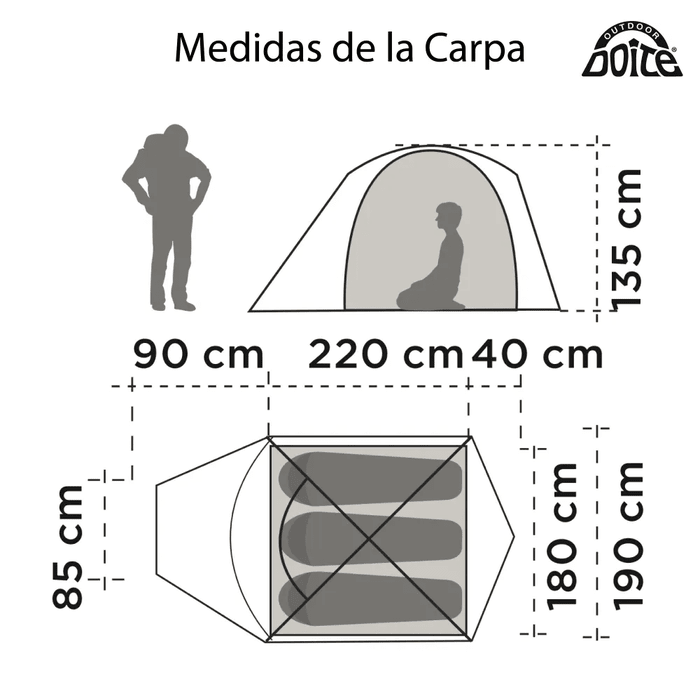 Carpa Igloo Doite Yosemite 3 Personas2
