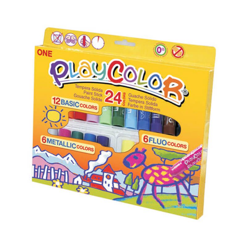Témpera sólida 24 colores gift pack Playcolor Témpera sólida 24 colores gift pack Playcolor